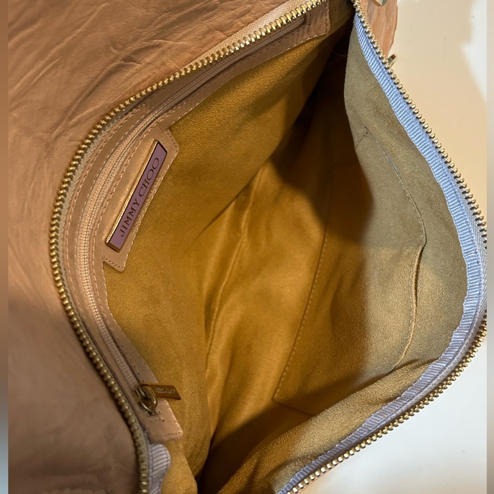 Jimmy Choo Brix Convertible Clutch Python Trim Le… - image 7